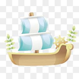小船图片卡通,梦幻航行之旅